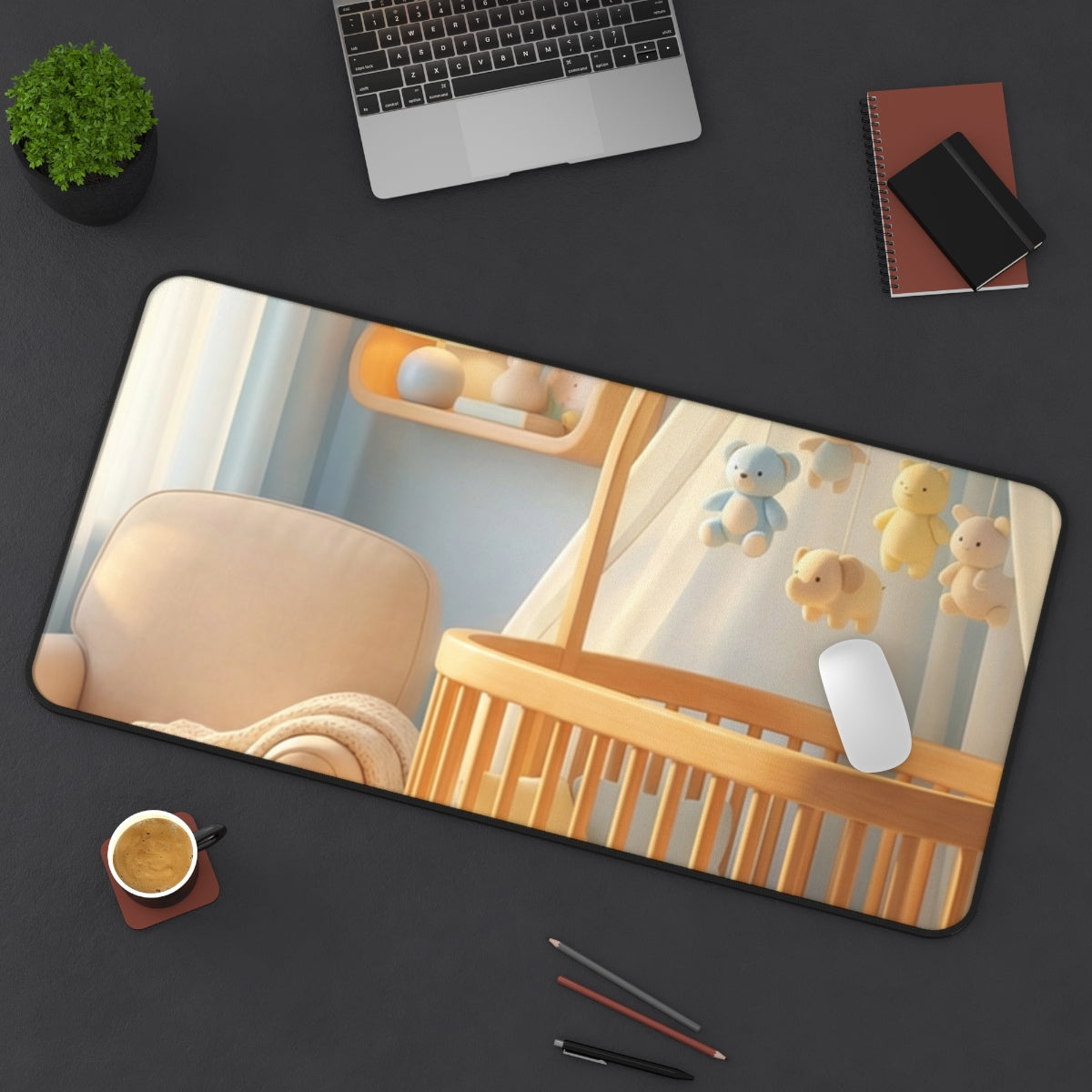 Nursery Aesthetic Desk Mat - Work Peace