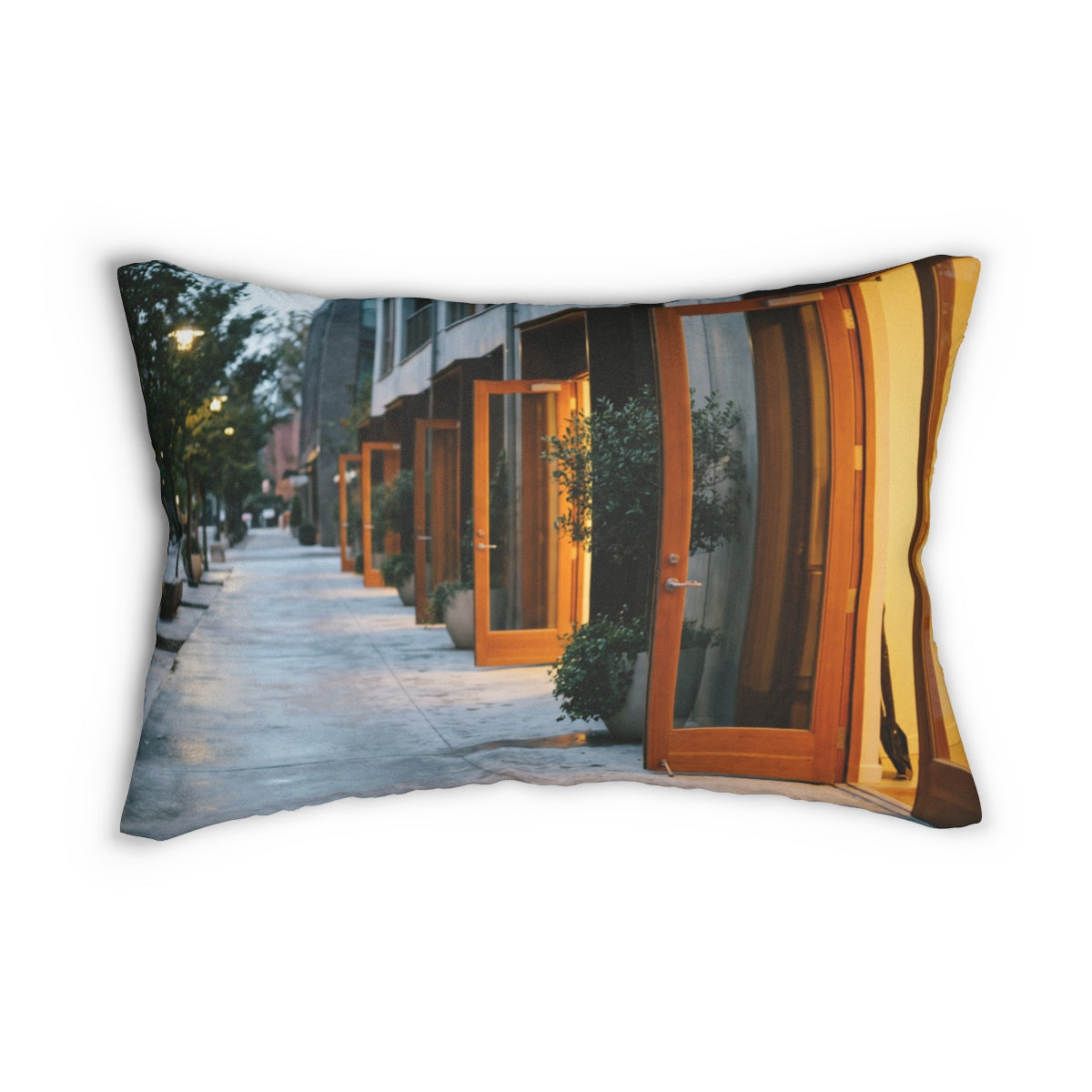 Spun Polyester Lumbar Pillow - Twilight View | Echovira...