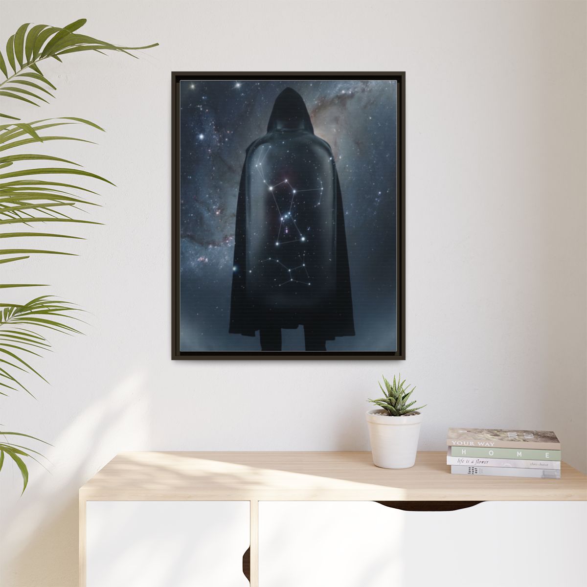 Matte Canvas, Framed - Cosmic Sentinel Orion Constellation...
