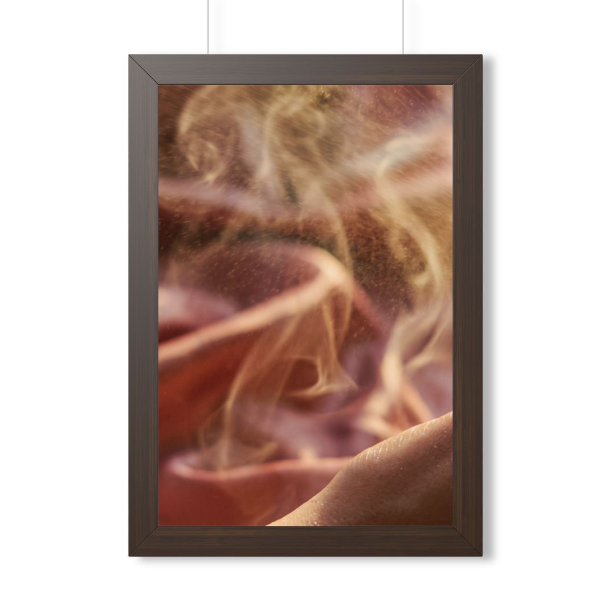 Framed Vertical Poster - Golden Mist Perfume Ritual Art —......