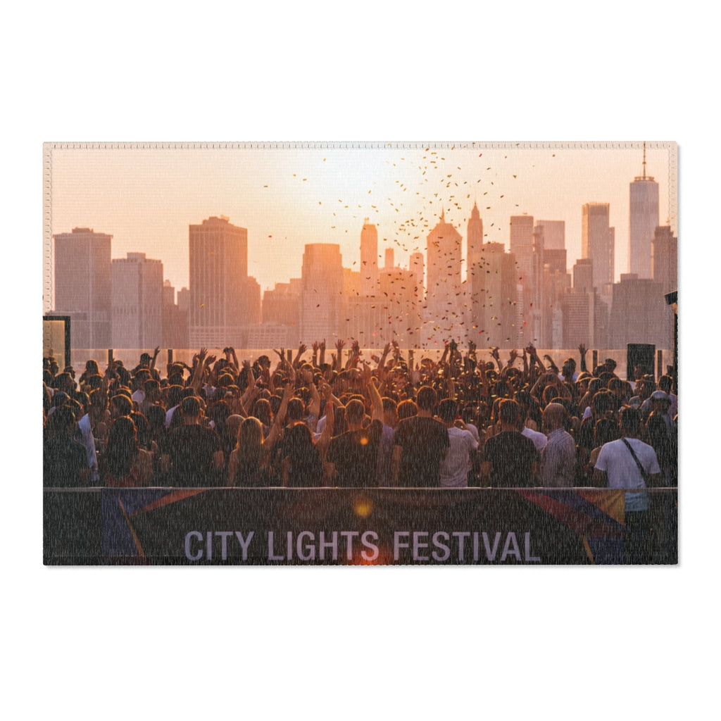 Area Rug - City Lights Festival | Echovira Gallery