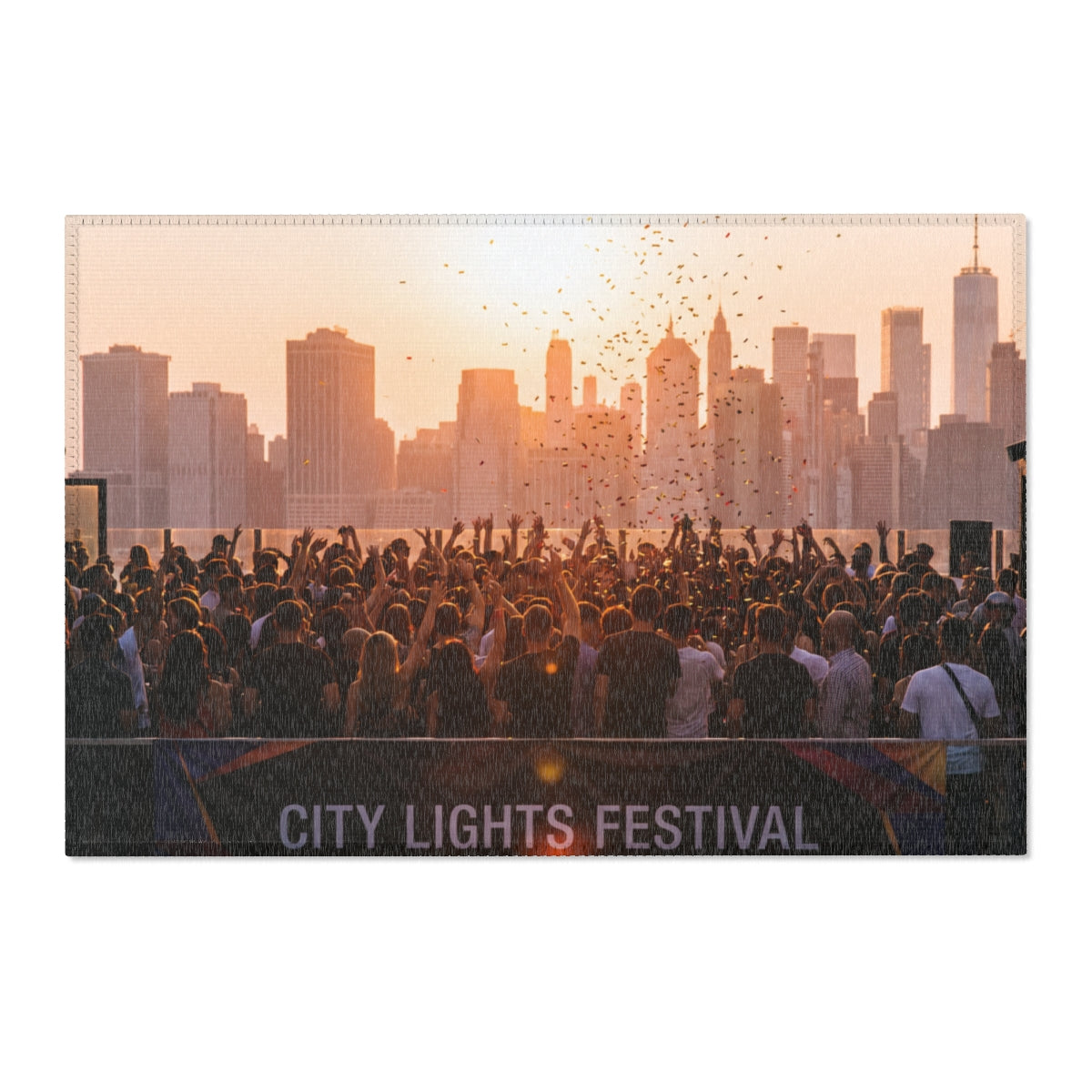 Area Rug - City Lights Festival | Echovira Gallery