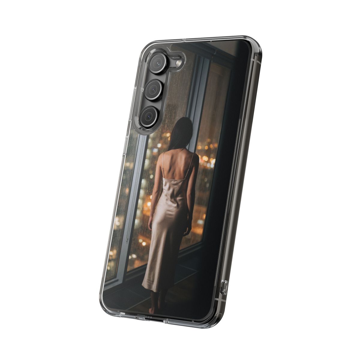 Clear Impact-Resistant Cases - Clear Phone Case - Rainy Mood...