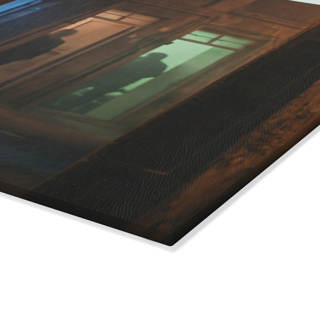 Glass Cutting Board - Shadowed Alleyway Mystery Art Print |...