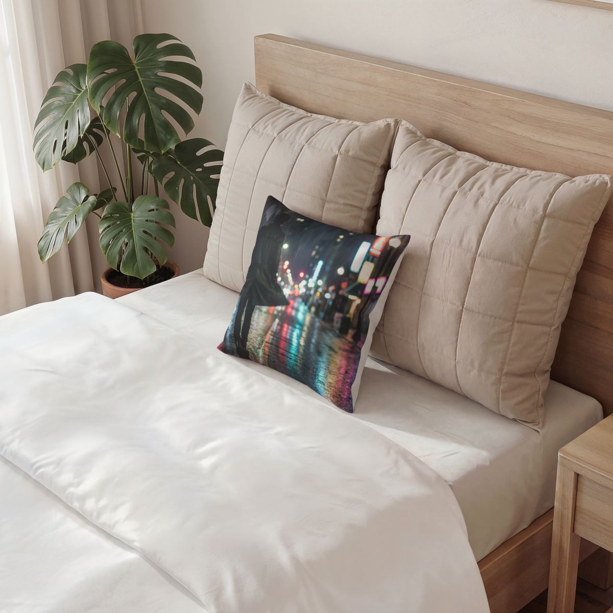 Poly Velvet Pillow - Midnight Stroll Mood | Echovira Gallery