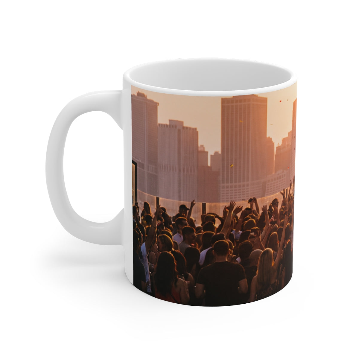 11oz White Mug - City Lights Festival | Echovira Gallery