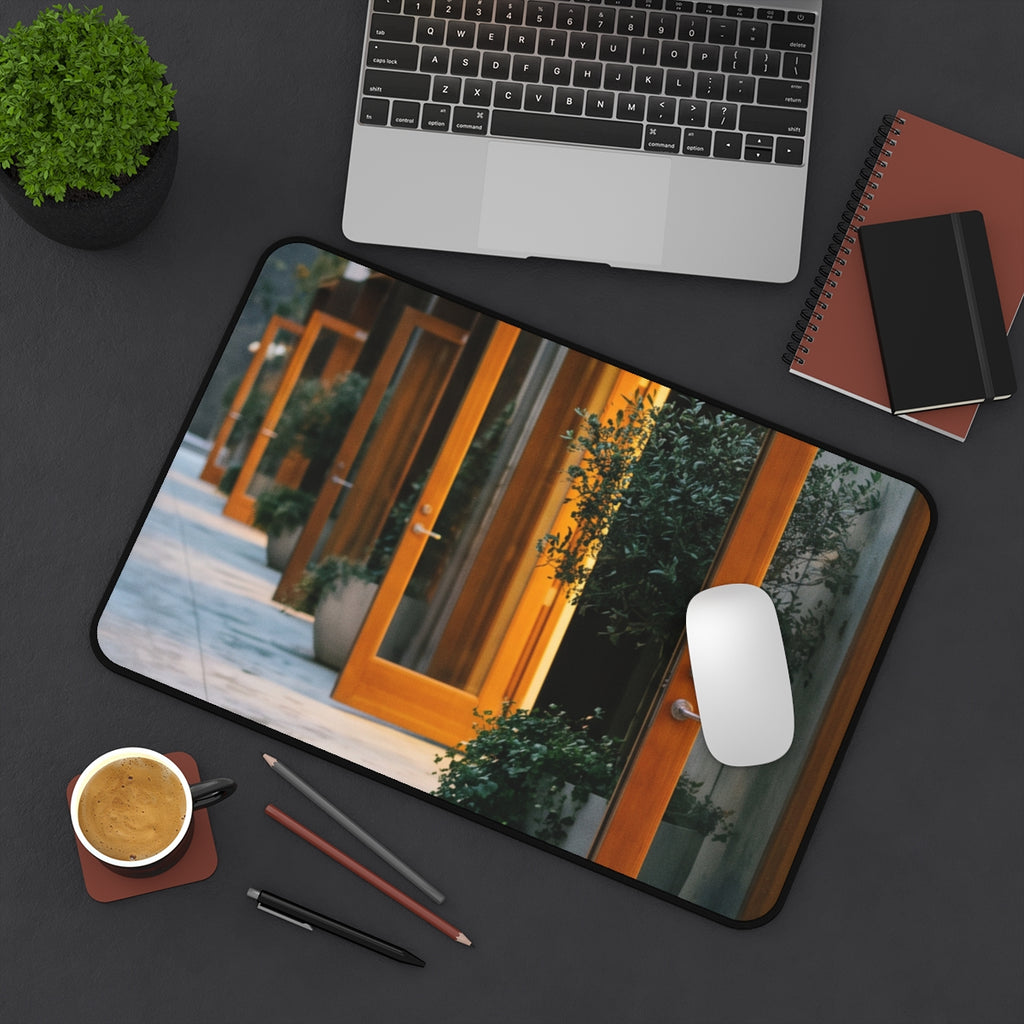 Desk Mat - Twilight Walkway Modern Workspace | Echovira...