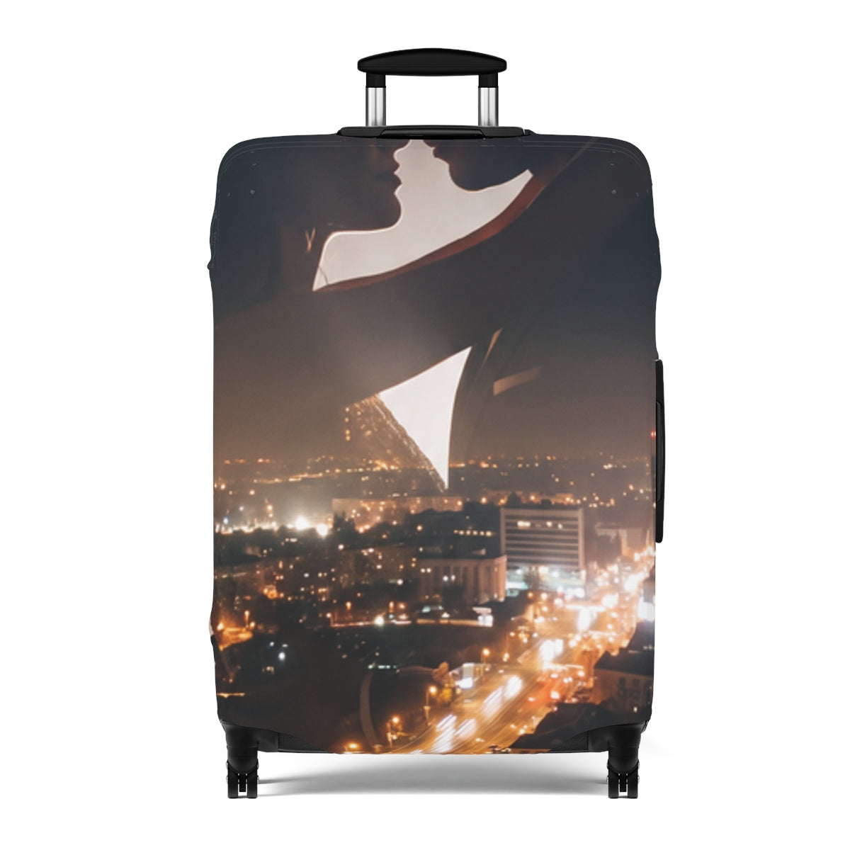 Luggage Cover - Metropolitan Love Travel | Echovira Gallery