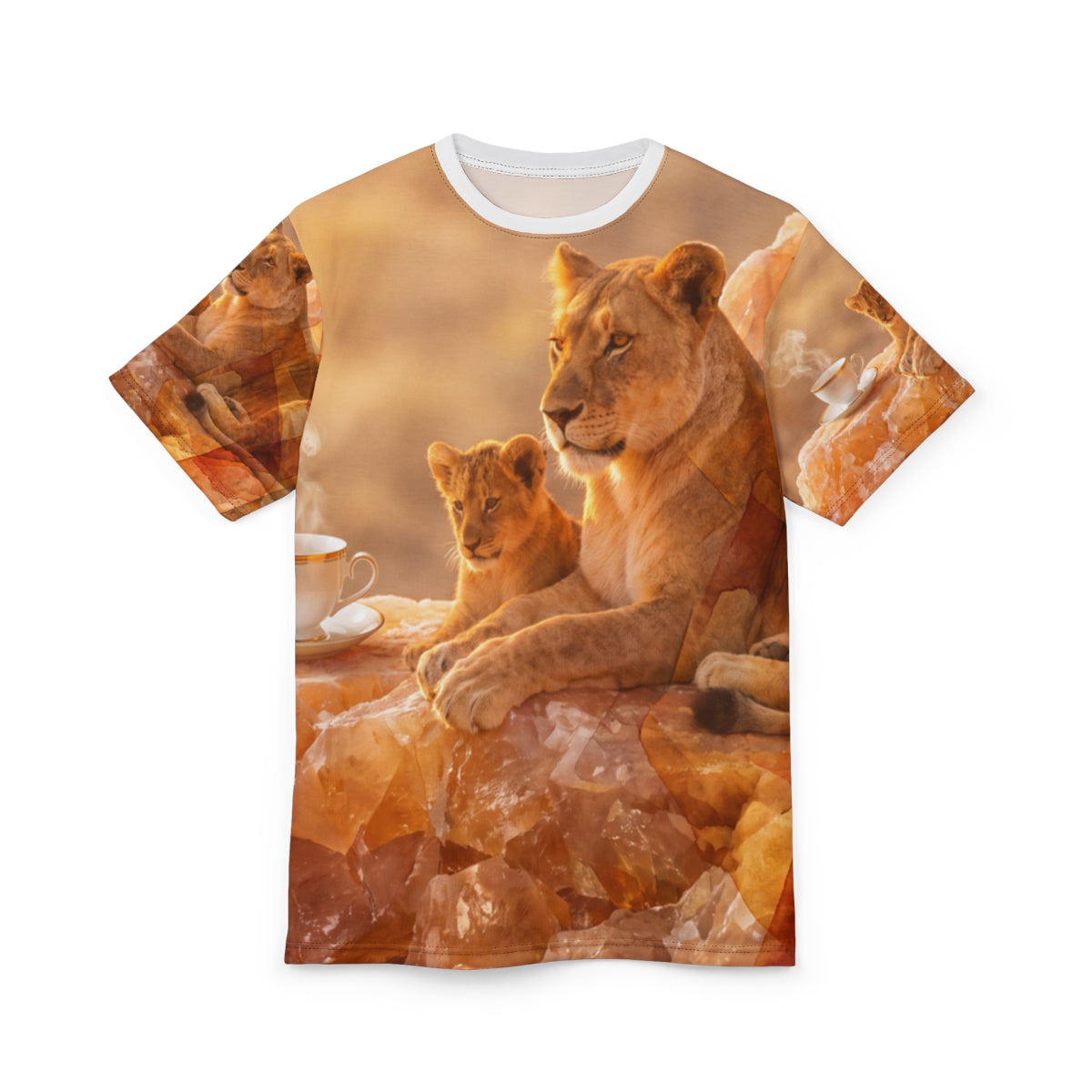 Men's Lioness and Cub Cut & Sew Tee