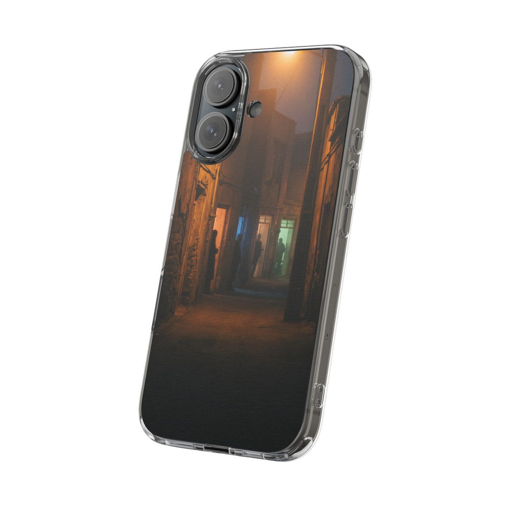 Clear Impact-Resistant Case - Night Alley iPhone Glow |...