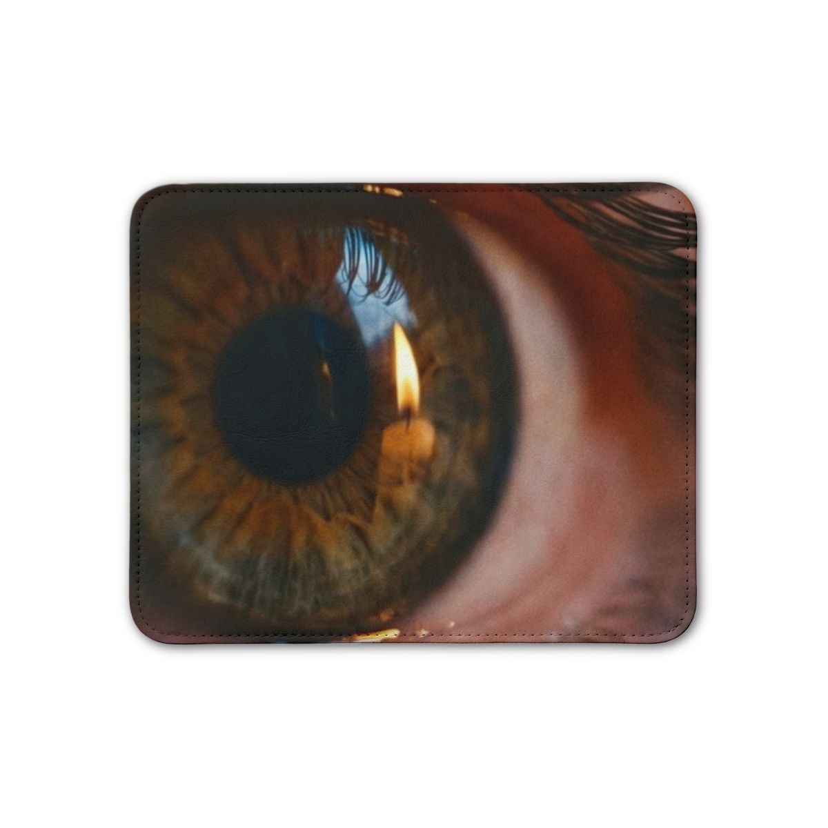 Leather Placemat - Amber Iris Reflection Fine Art Print |...