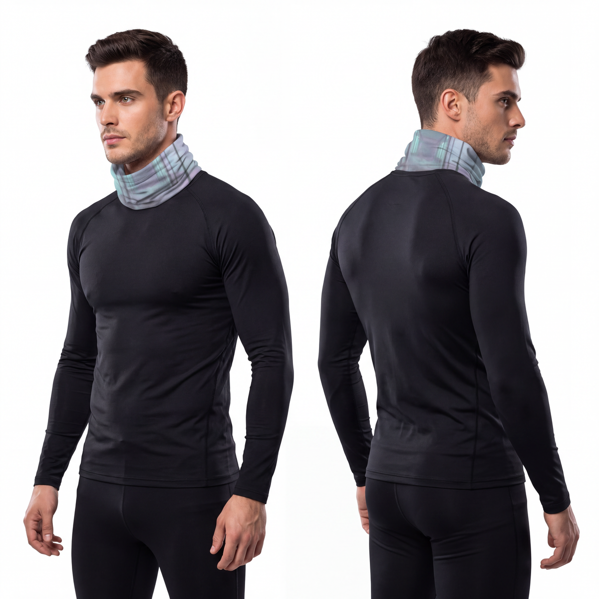 Men's Lightweight Neck Gaiter - Liminal Fog | Echovira...