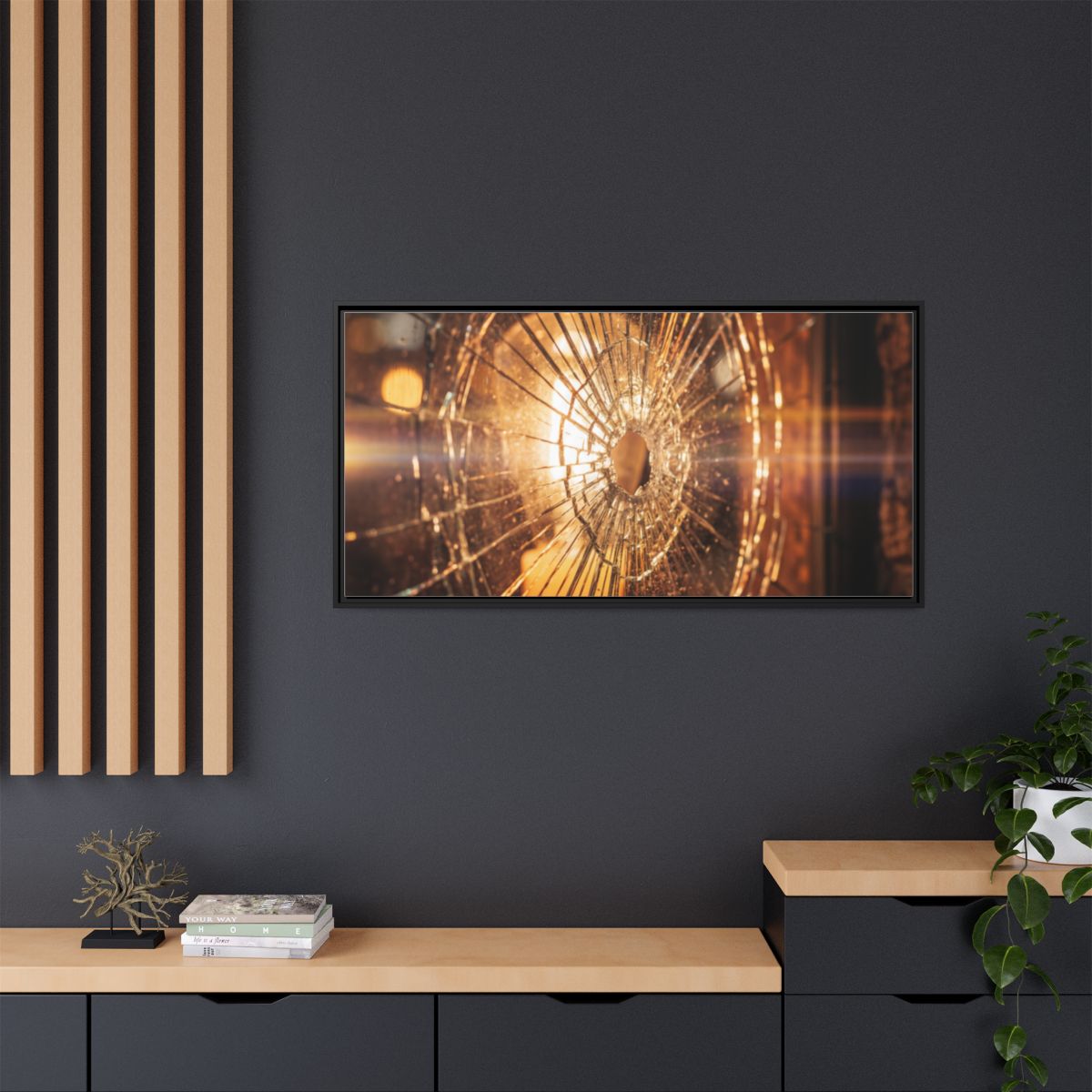 Framed Matte Canvas - Amber Glow — Black / 1.25"