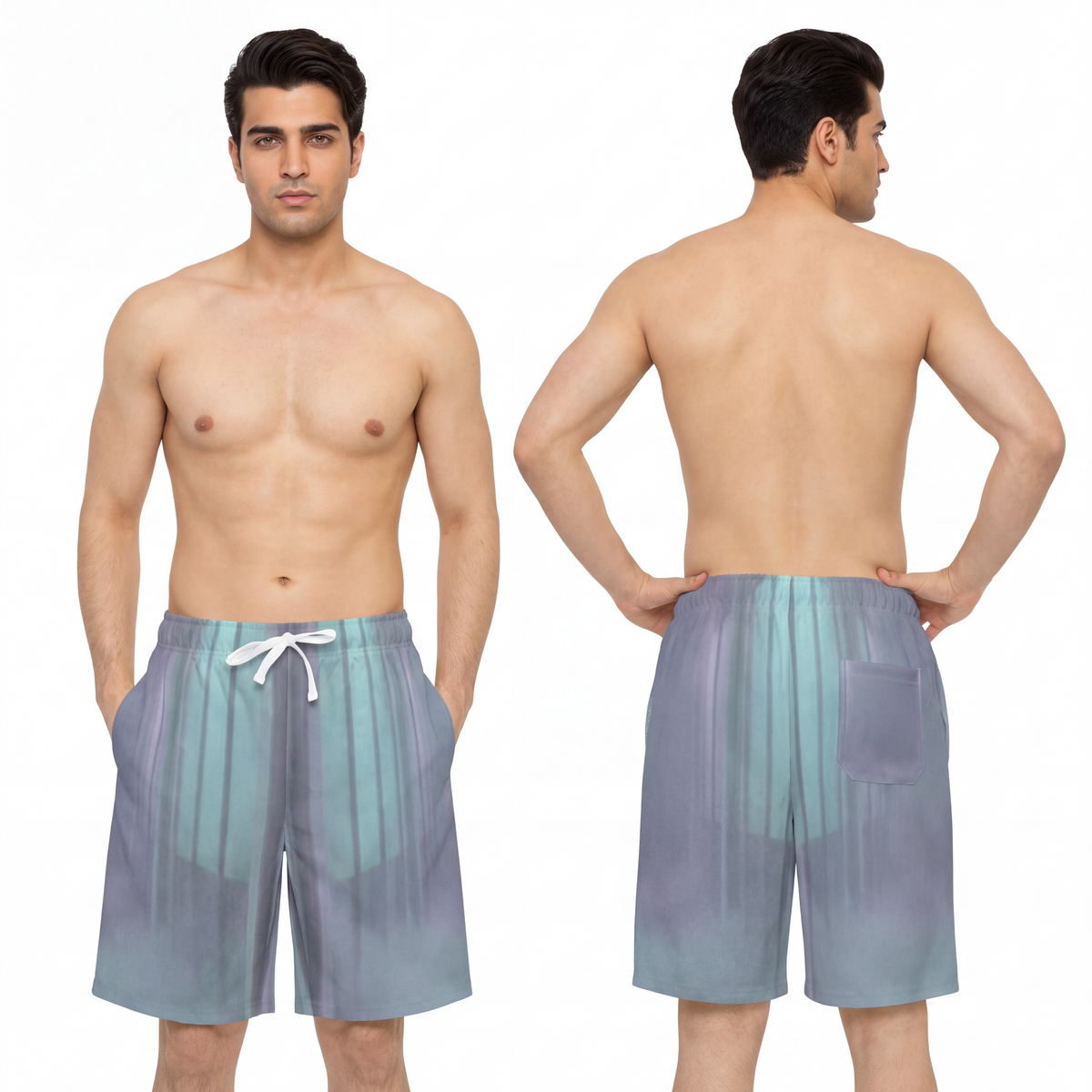 Men's Athletic Long Shorts - Liminal Fog Office | Echovira...