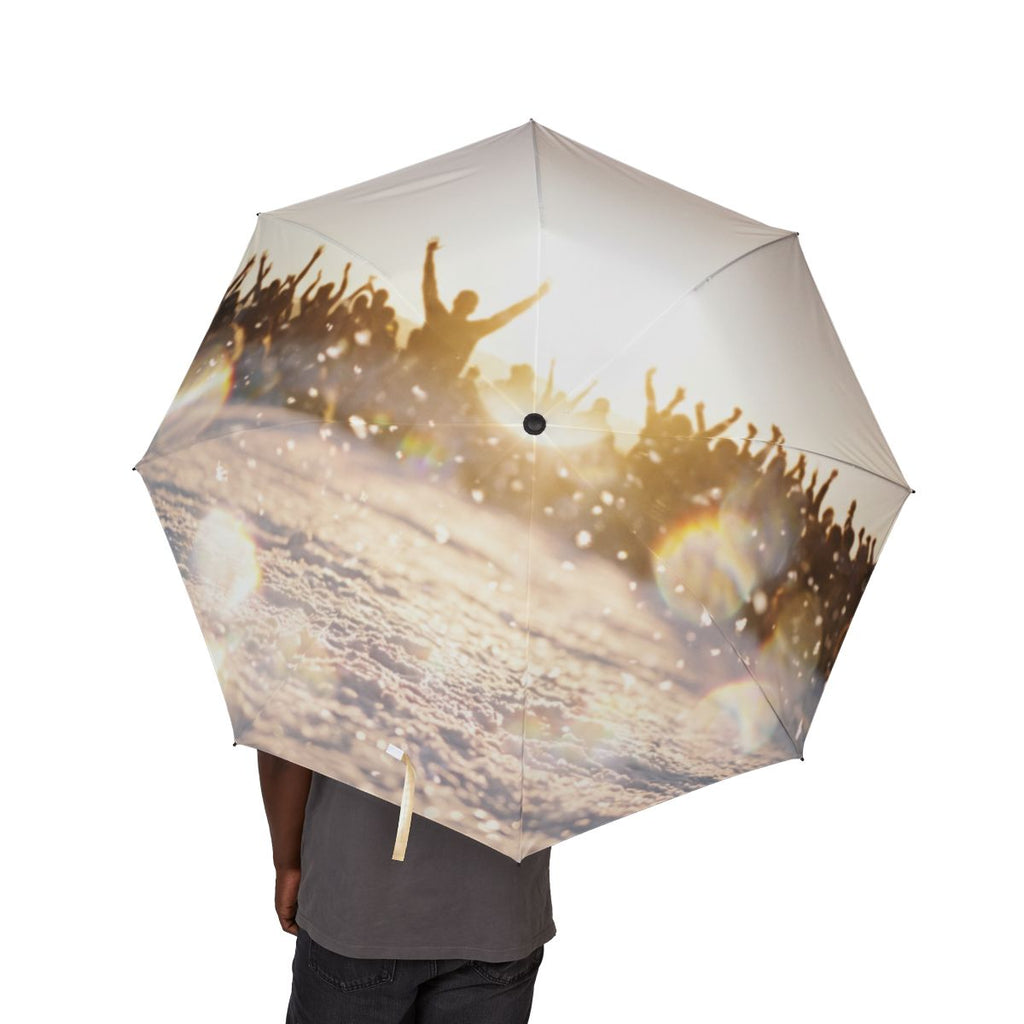 Foldable Umbrella with Golden Hour Art