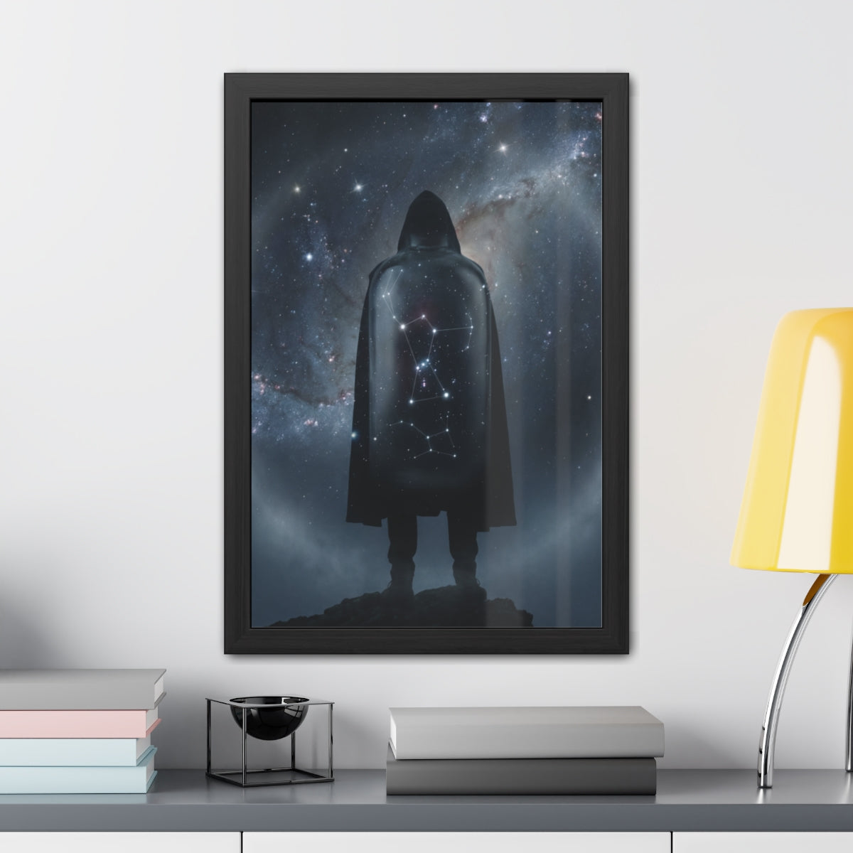 Framed Posters - Cosmic Sentinel Orion Constellation Art —...