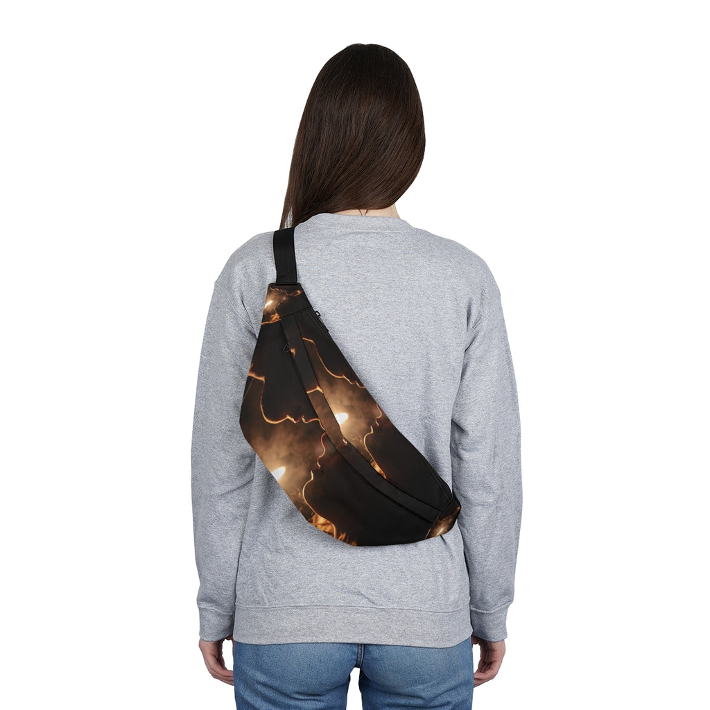 Large Fanny Pack - Candlelit Embrace Moody Romantic Art |...