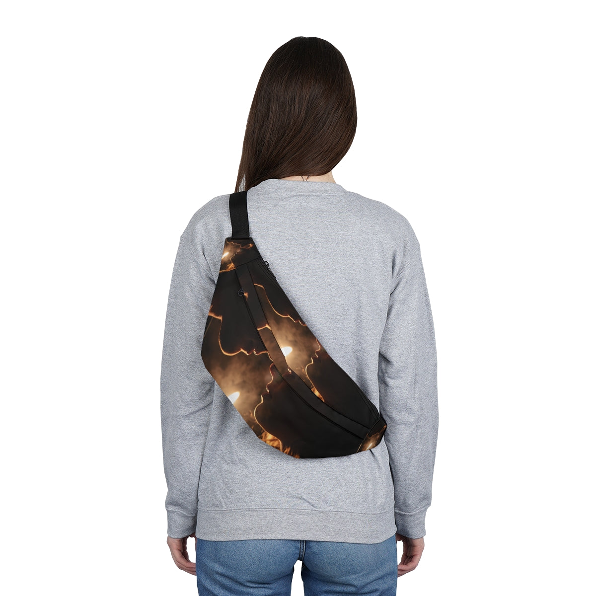 Large Fanny Pack - Candlelit Embrace Moody Romantic Art |...