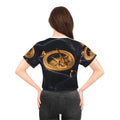 Vintage Brass Sundial Compass Crop Tee