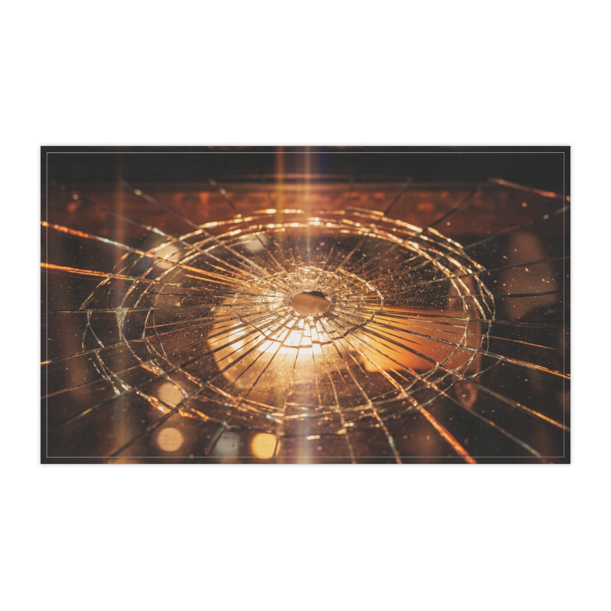 Tea Towels - Shattered Glass Warm Amber Cinema Art |...