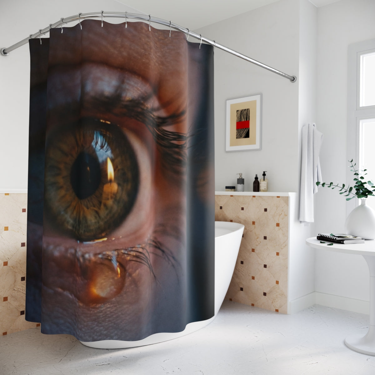 Shower Curtains - Luminous Tear Art