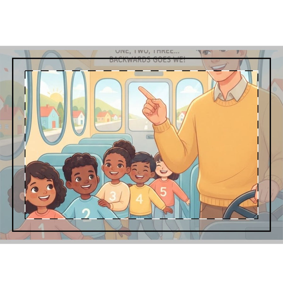 Hand Flag - Taking Turns School Bus Art - Storybook Journey (1 & 5 pcs)