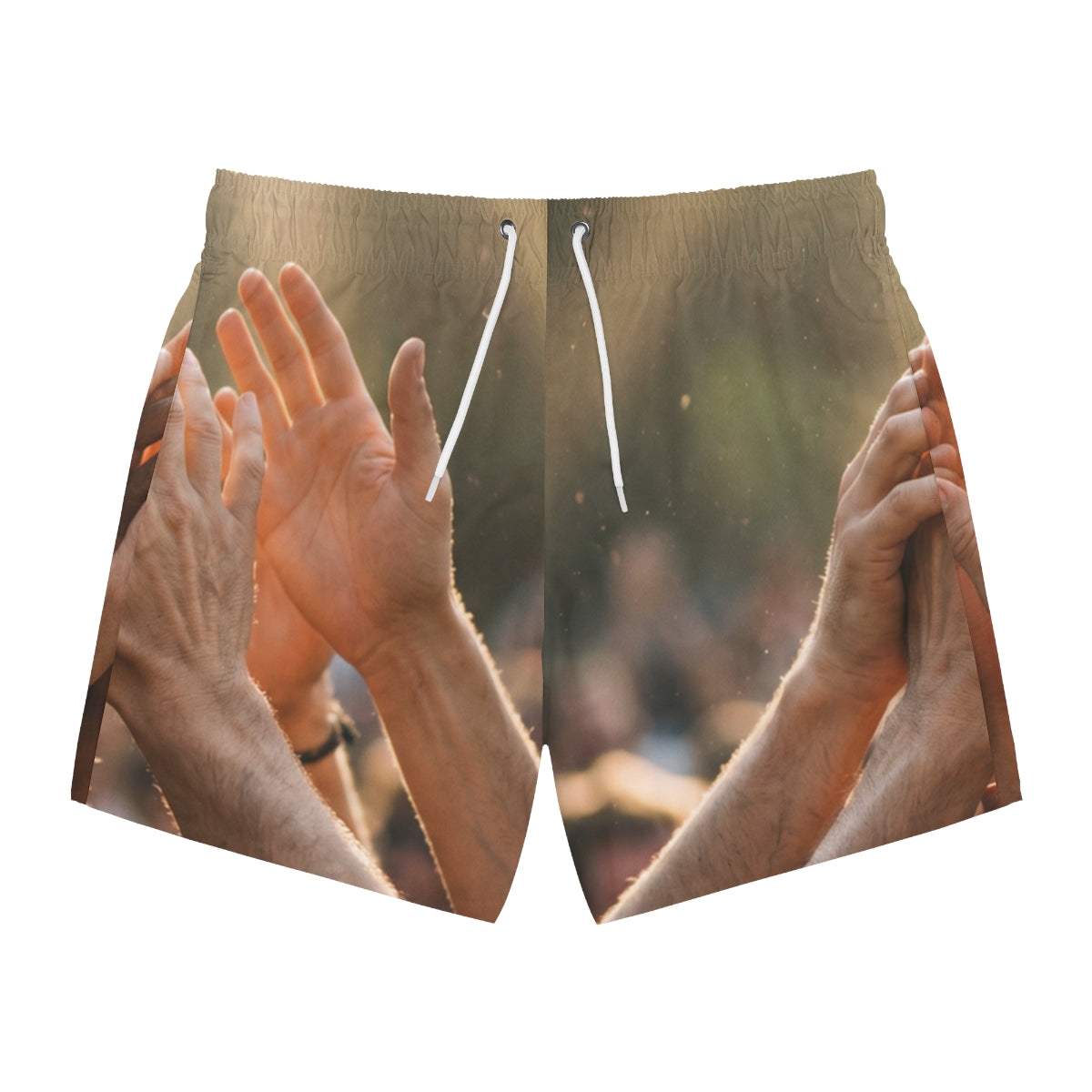 Swim Trunks - Golden Rays of Unity Wall Art | Echovira...