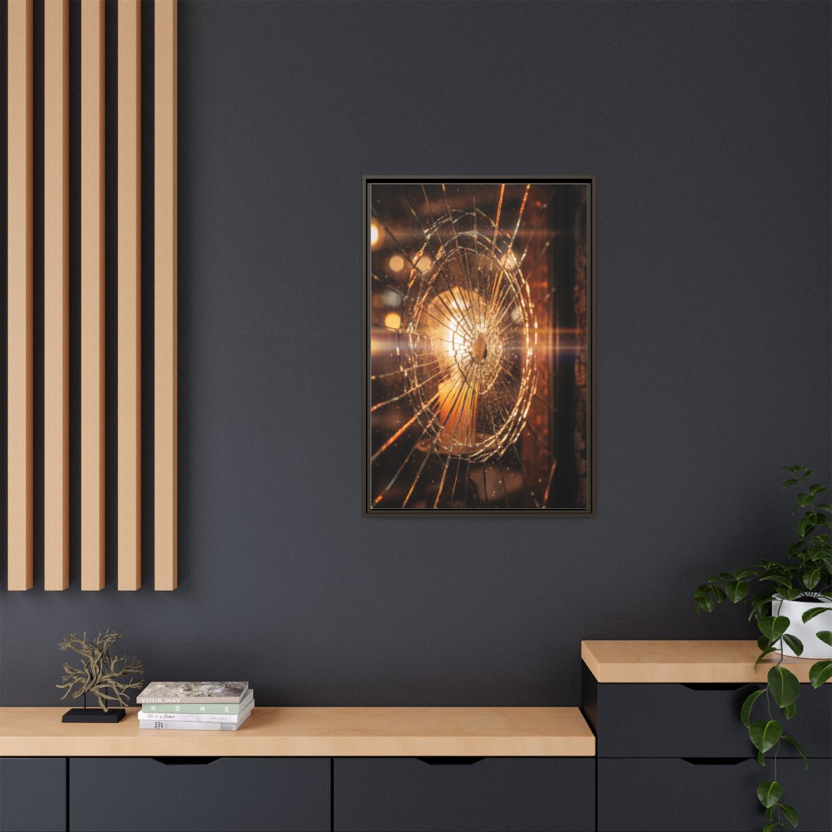 Framed Matte Canvas - Shattered Glass