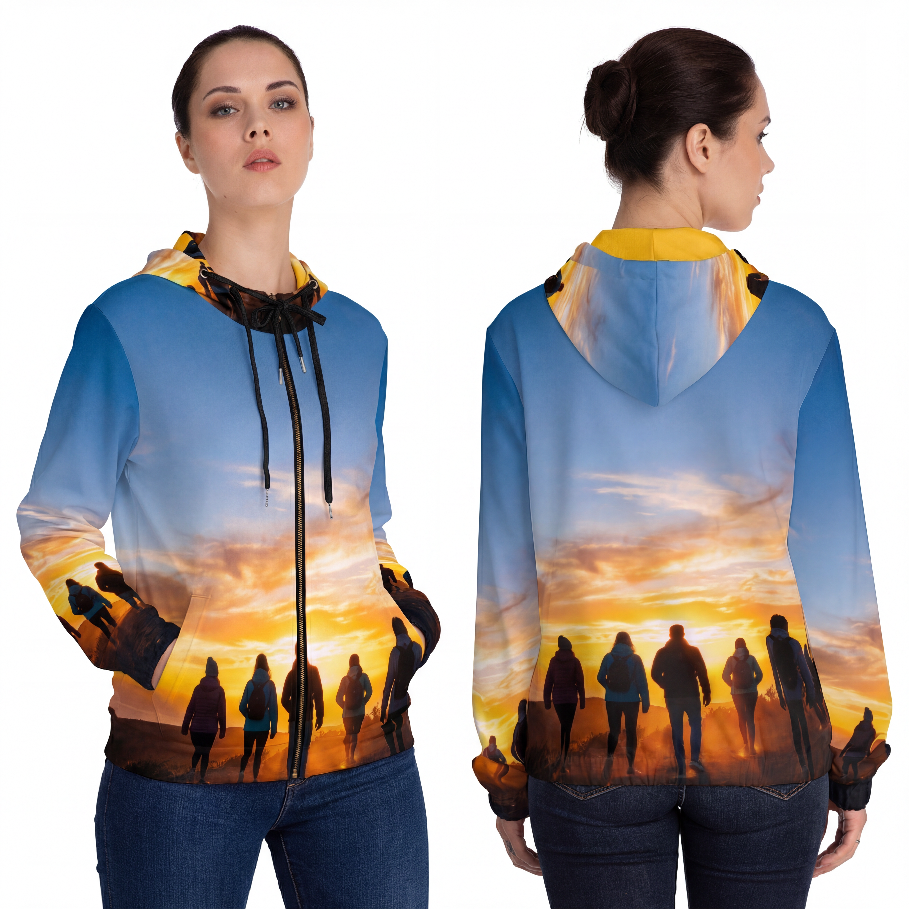 Women's Full-Zip Hoodie - Sunrise Trail