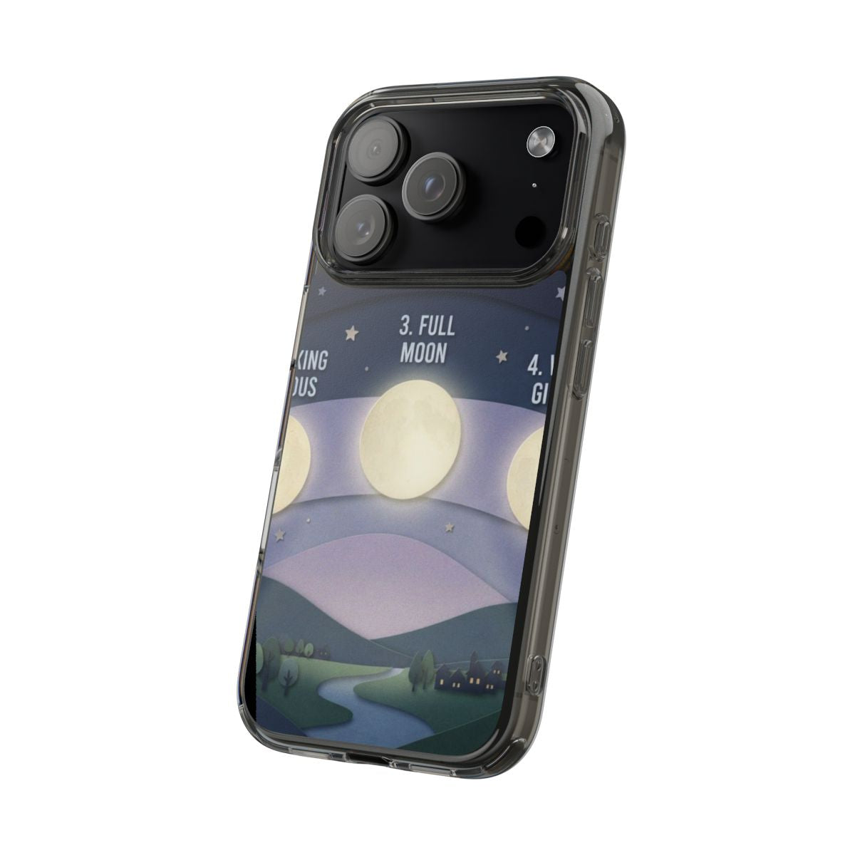 Clear Impact-Resistant Case - Moon | Echovira Gallery