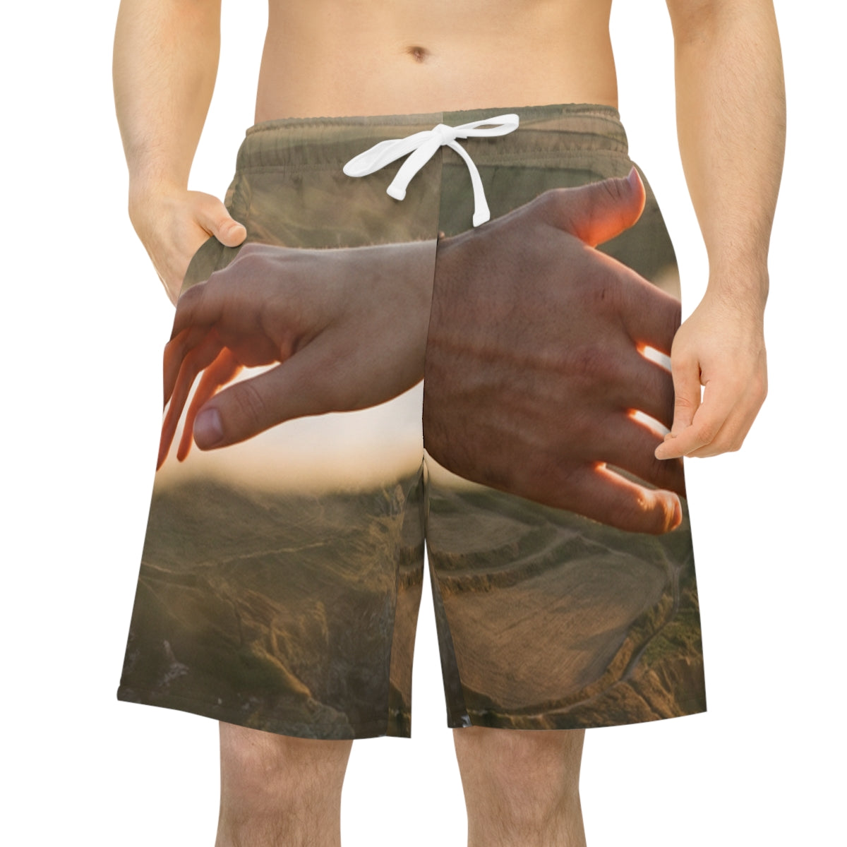 Men's Athletic Long Shorts - The Infinite Touch | Ethereal...