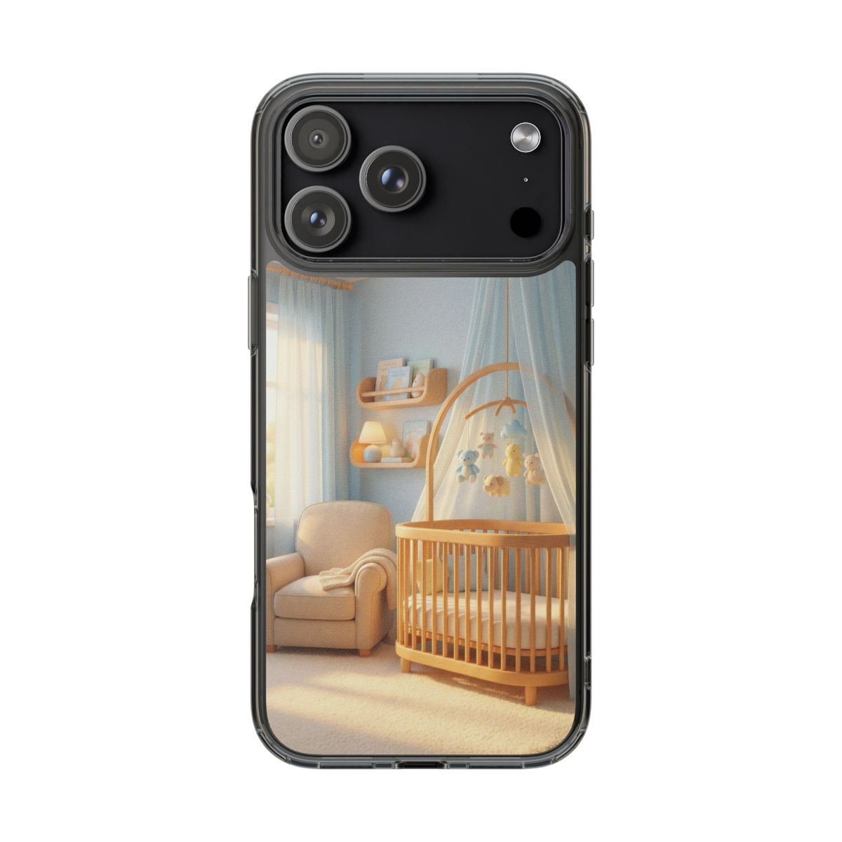 Clear Impact-Resistant Cases - Soft Blue Clear Phone Case...