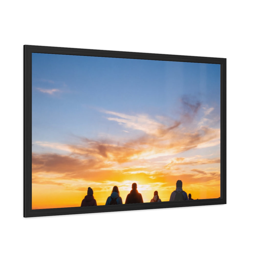 Framed Poster - Sunset Silhouette — Landscape