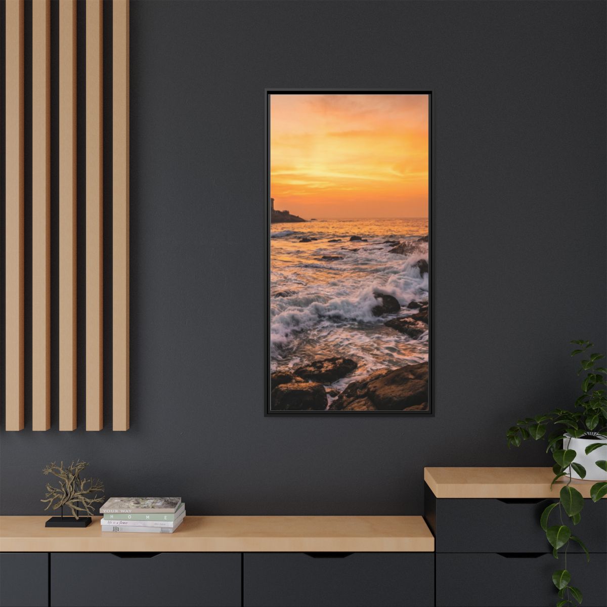 Framed Matte Canvas - Majestic Golden Coast