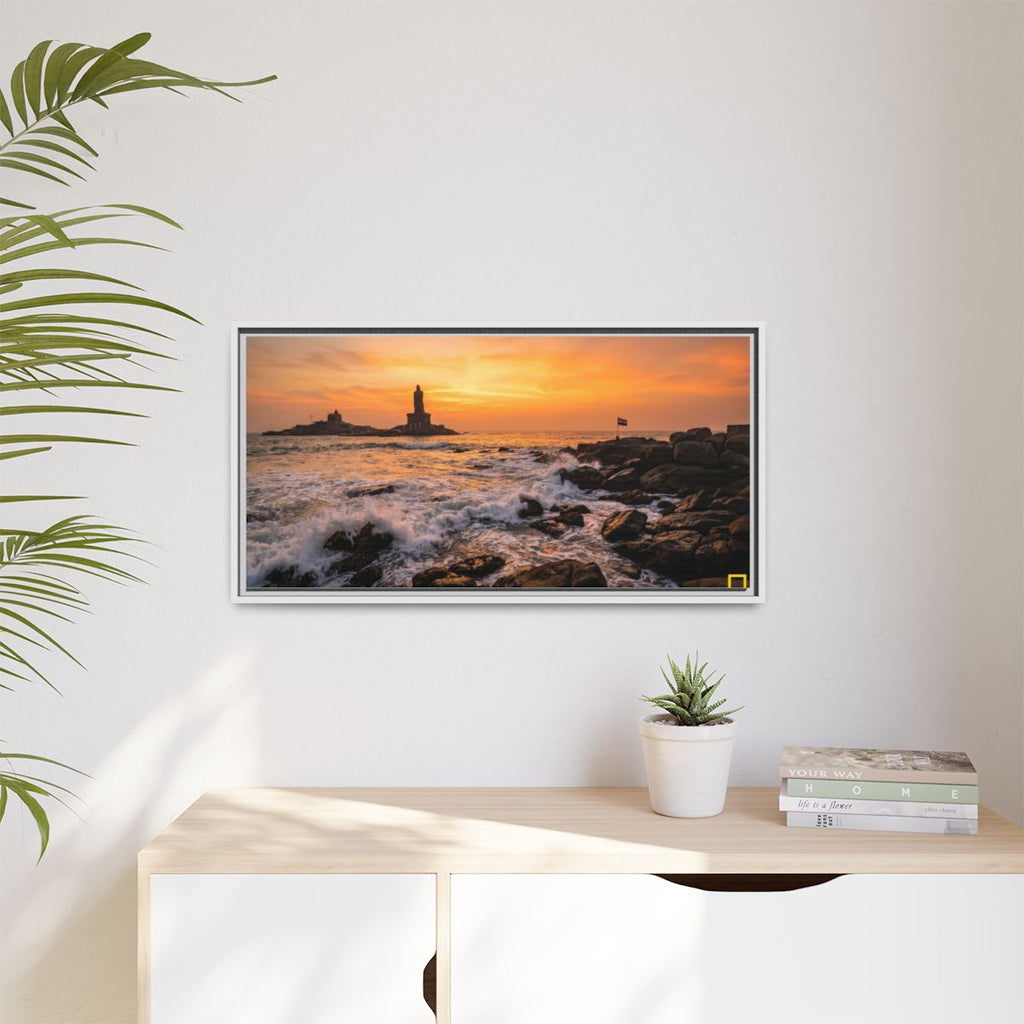 Framed Matte Canvas - Majestic Golden Coast