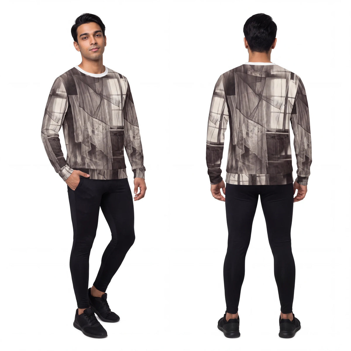 Men's Lightweight Sweatshirt - Spectral Veils | Echovira...