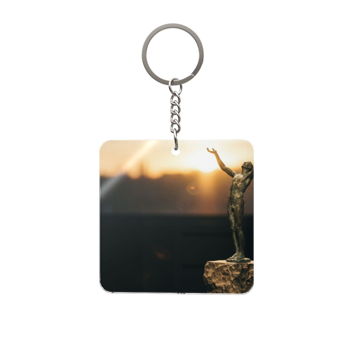Square Keychain - Classical Bronze | Echovira Gallery