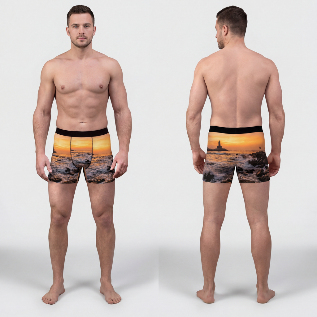Men's Boxer Briefs - Coastal Sunrise Energy