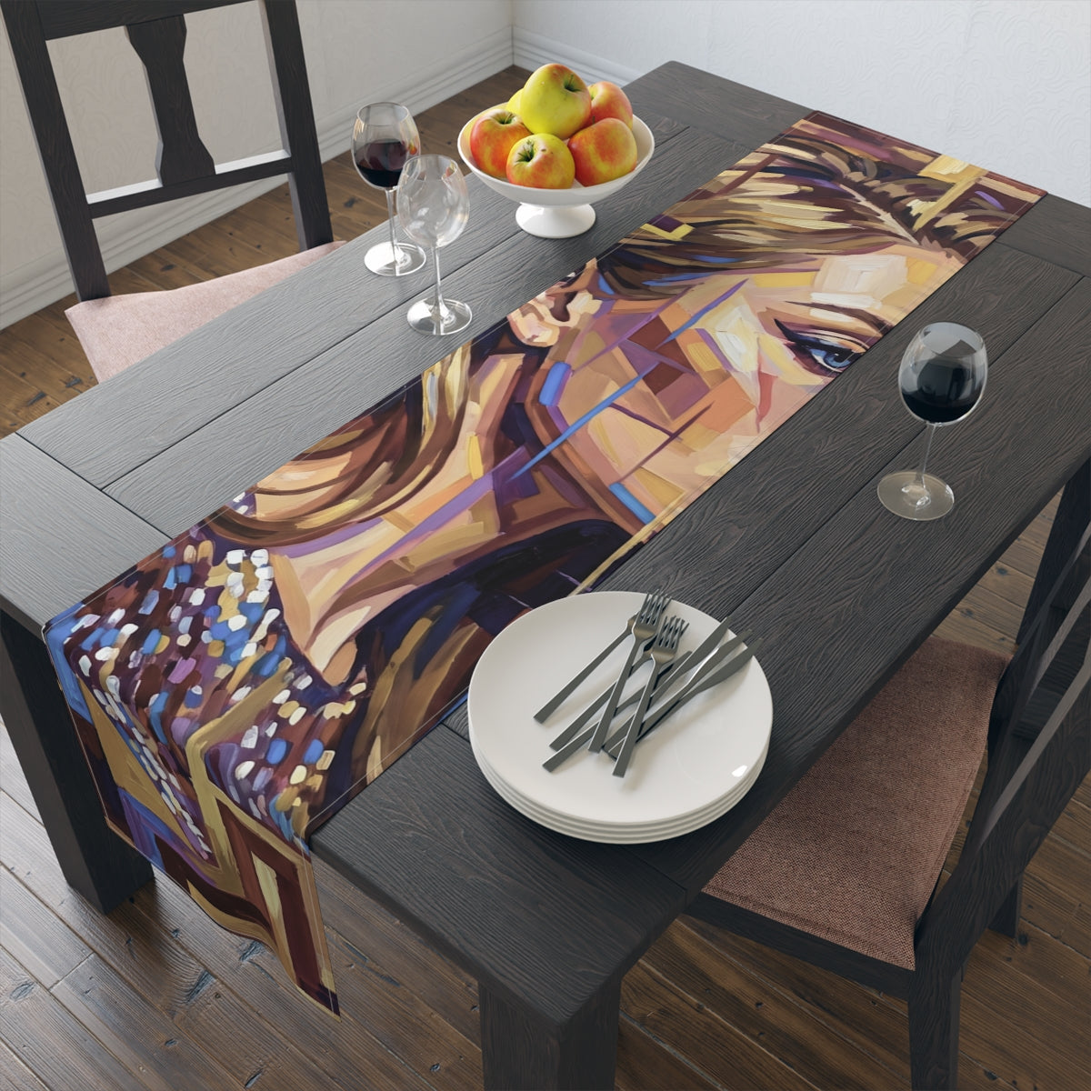 Table Runner - Shattered Elegance | Echovira Gallery