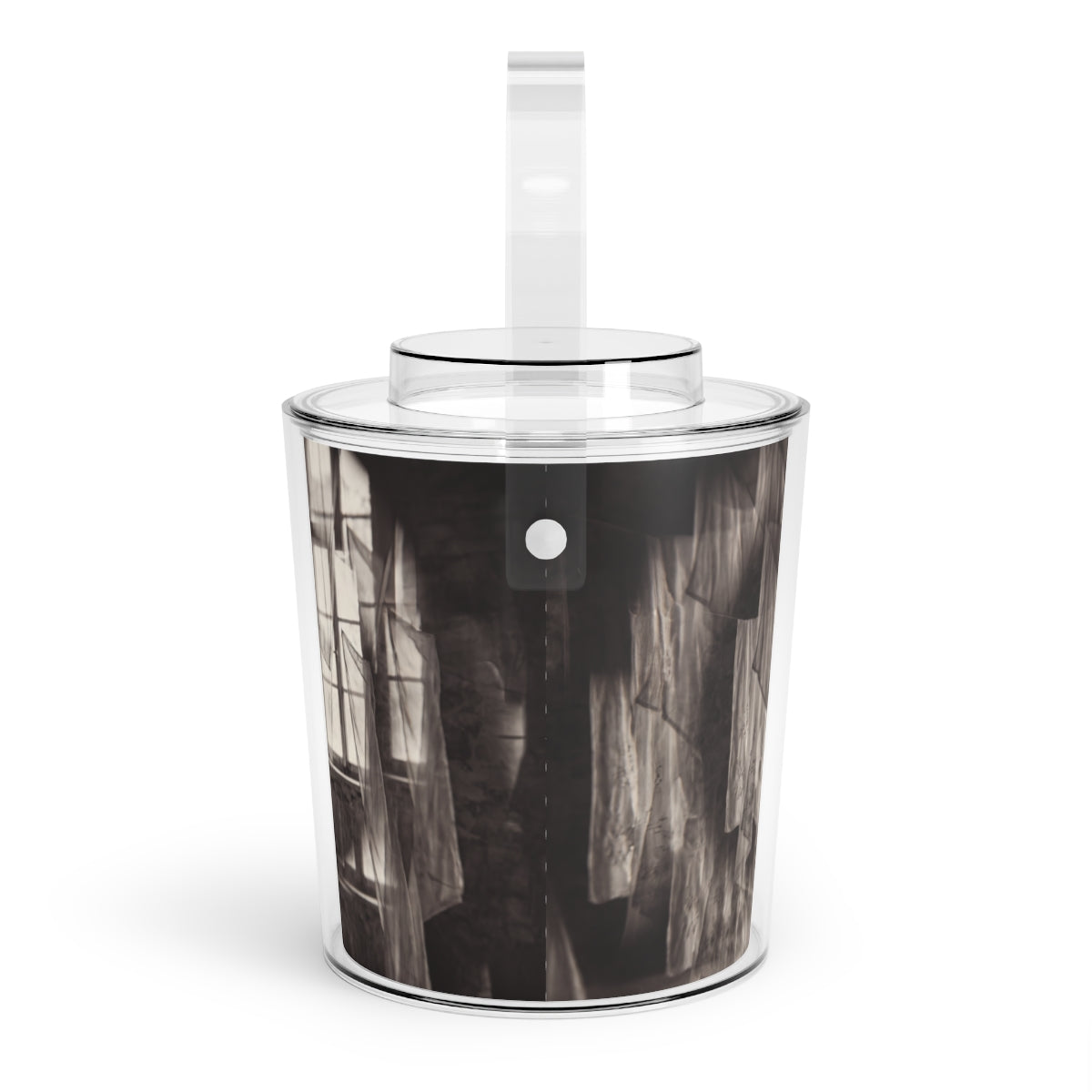 Ice Bucket with Tongs - Spectral Veils | Echovira Gallery
