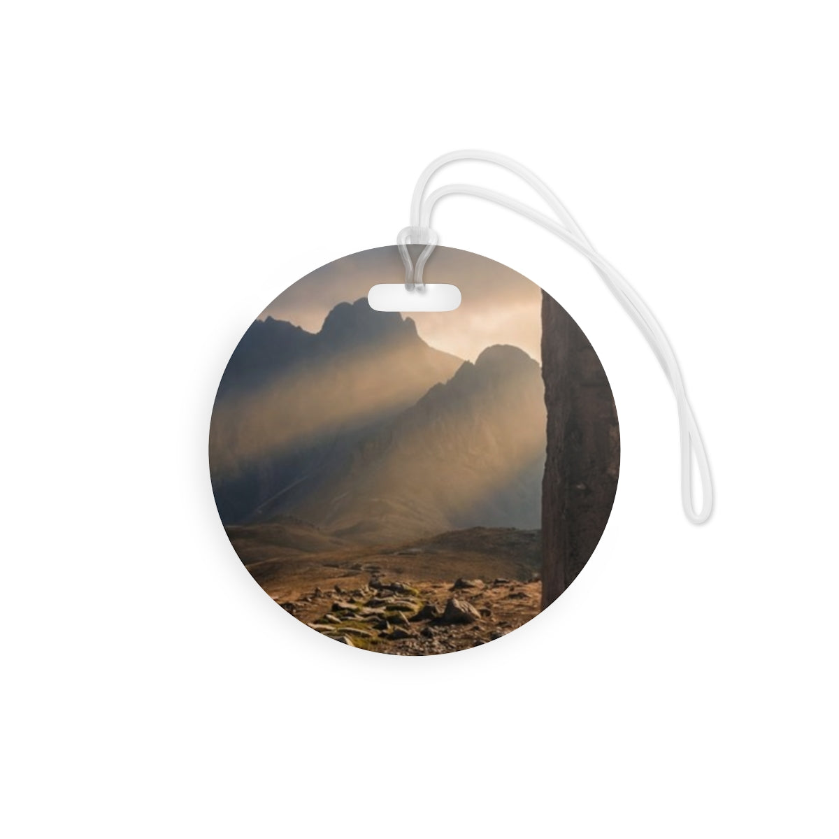 Luggage Tags - Mystic Monolith Ancient Persian Mountain Art...