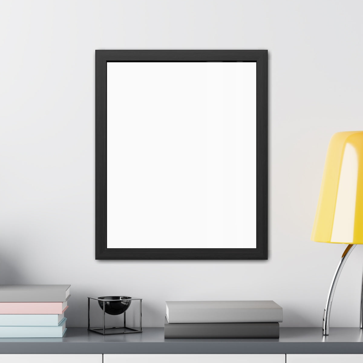 Framed Posters - Silent Shadow Covered Chair Art — Portrait...