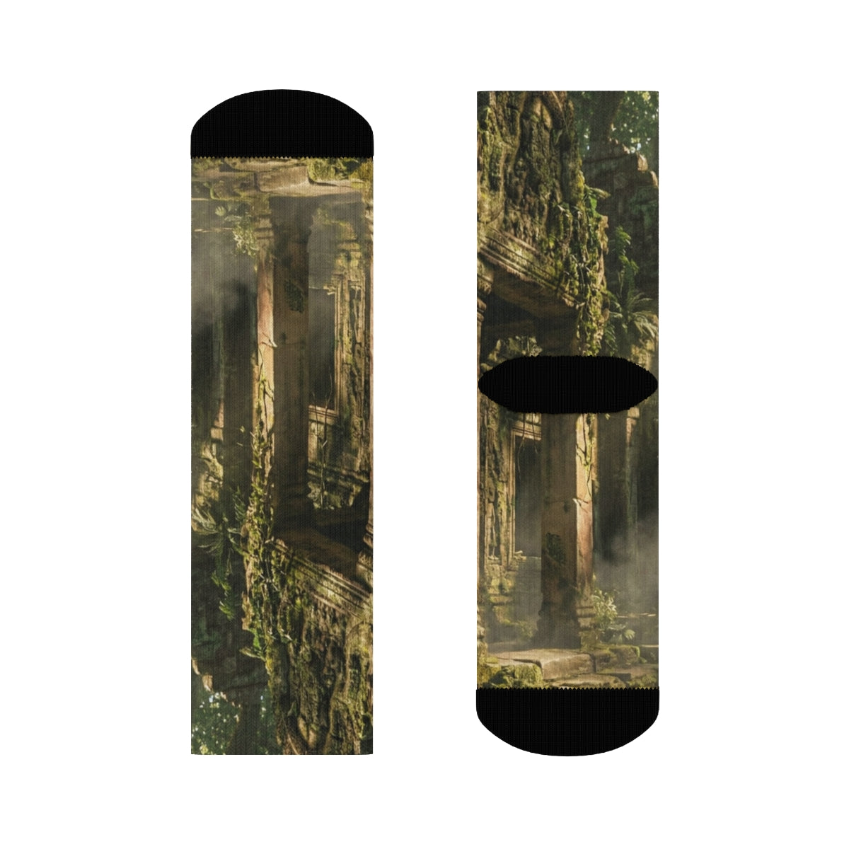 Crew Socks - Overgrown Temple Ruins | Echovira Gallery