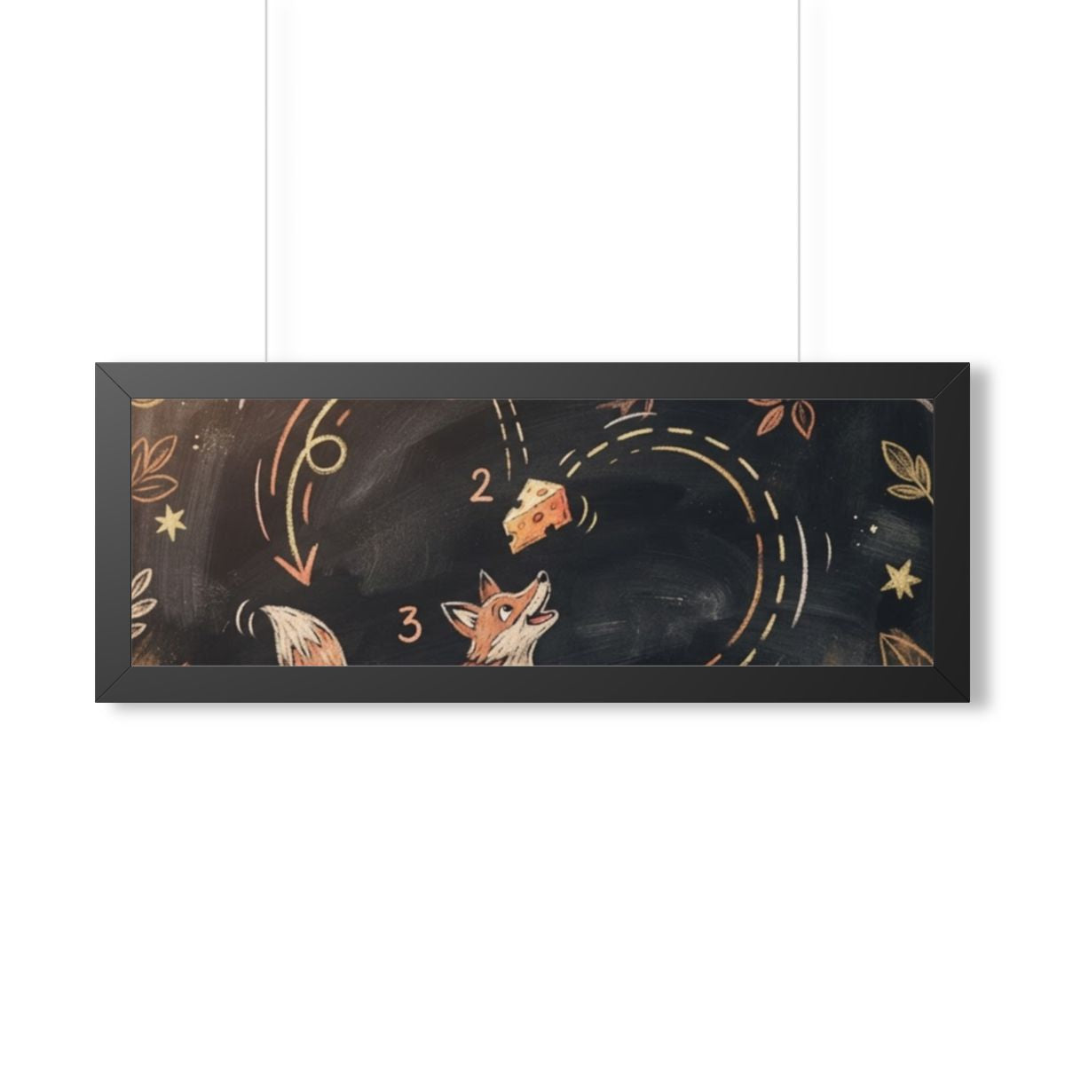 Framed Horizontal Poster - Storybook Slate — Black (14×11......