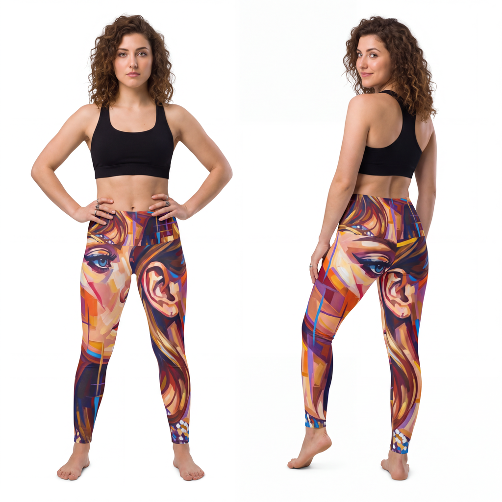 Women's Yoga Pants - Shattered Elegance | Echovira Gallery