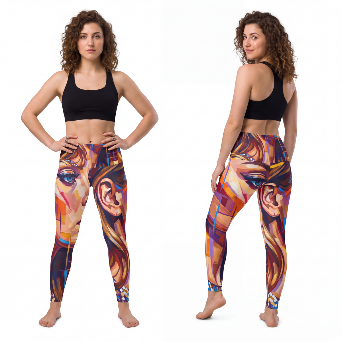 Women's Yoga Pants - Shattered Elegance | Echovira Gallery