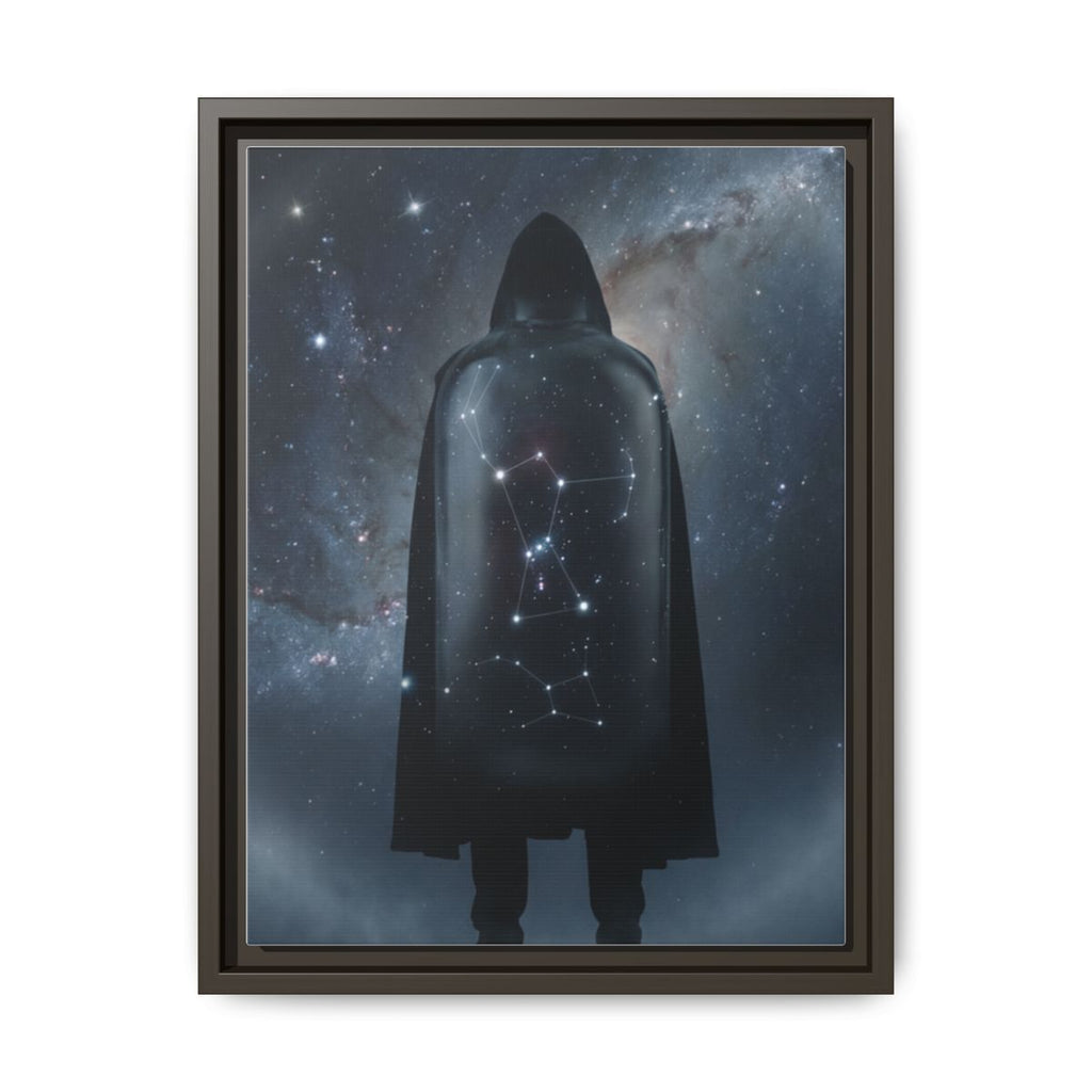 Framed Matte Canvas - Cosmic Sentinel — Espresso / 1.25" (8×10, 9×12, 11×14, 12×16, 10×20, 12×18, 16×20, 16×24, 18×24, 12×36, 20×24, 16×32, 20×30, 24×30, 24×32, 16×48, 24×36, 24×48, 30×40, 20×60, 32×48, 30×60 & 40×60)