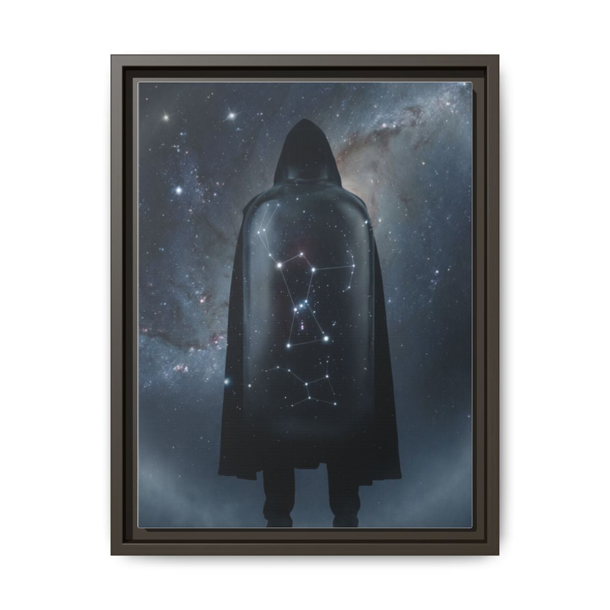 Framed Matte Canvas - Cosmic Sentinel — Espresso / 1.25" (8×10, 9×12, 11×14, 12×16, 10×20, 12×18, 16×20, 16×24, 18×24, 12×36, 20×24, 16×32, 20×30, 24×30, 24×32, 16×48, 24×36, 24×48, 30×40, 20×60, 32×48, 30×60 & 40×60)
