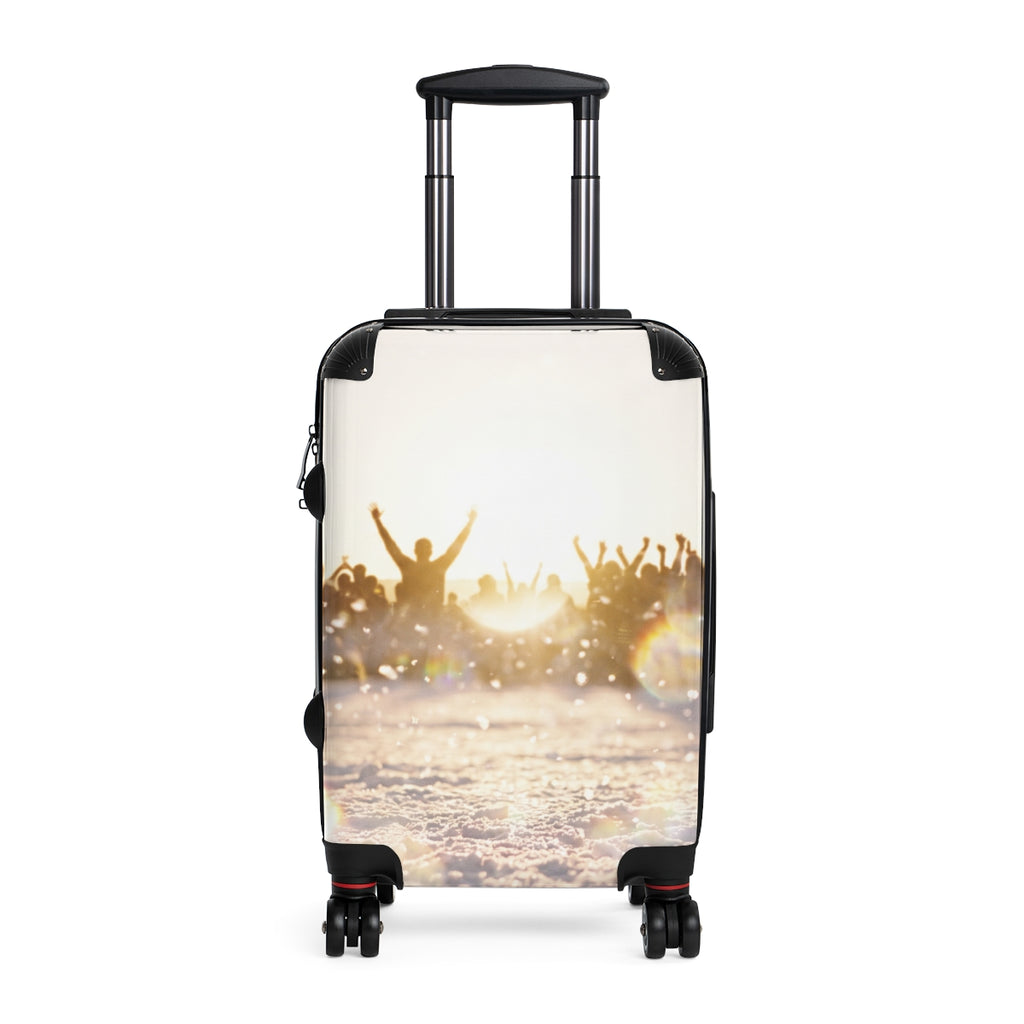 Golden Hour Crowd Winter Suitcase