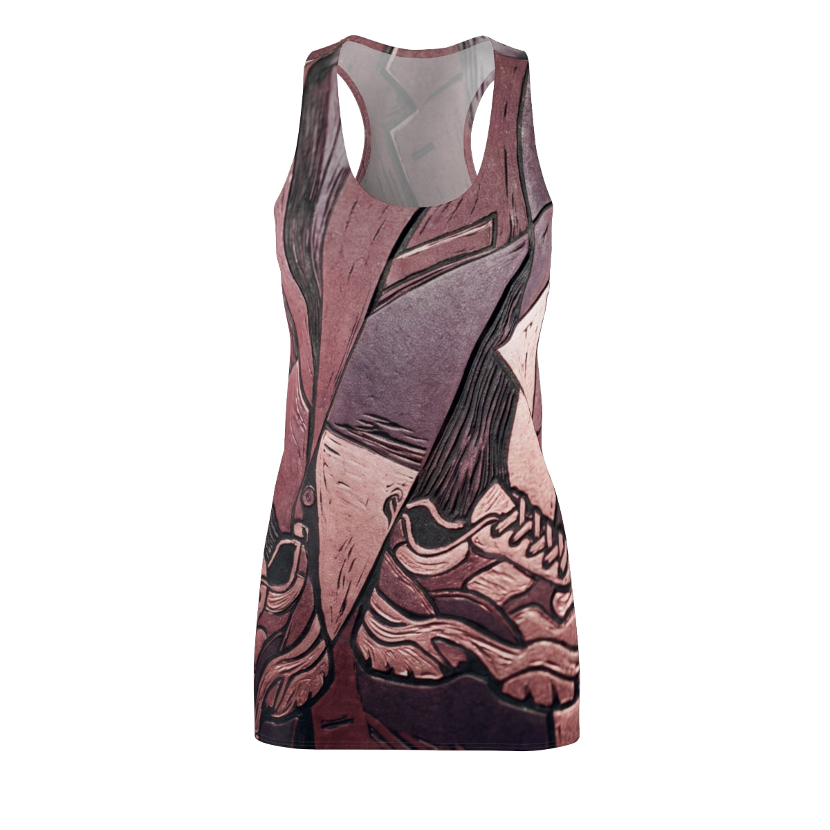Women's Racerback Dress with Sartorial Art
